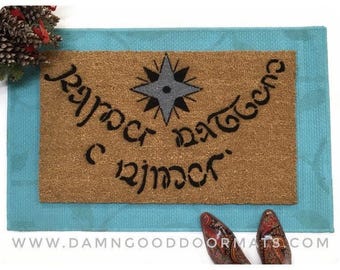 Elvish 'Speak Friend' Doormat – Tolkien Inspired Housewarming Gift