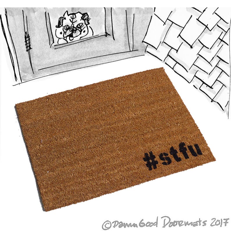 Meh. funny go away rude doormat outdoor eco friendly door mat Etsy