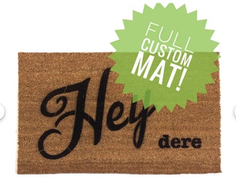 Custom Personalized doormat BORDERS | eco friendly gift | outdoor coir welcome mat | damn good doormats | new house gift