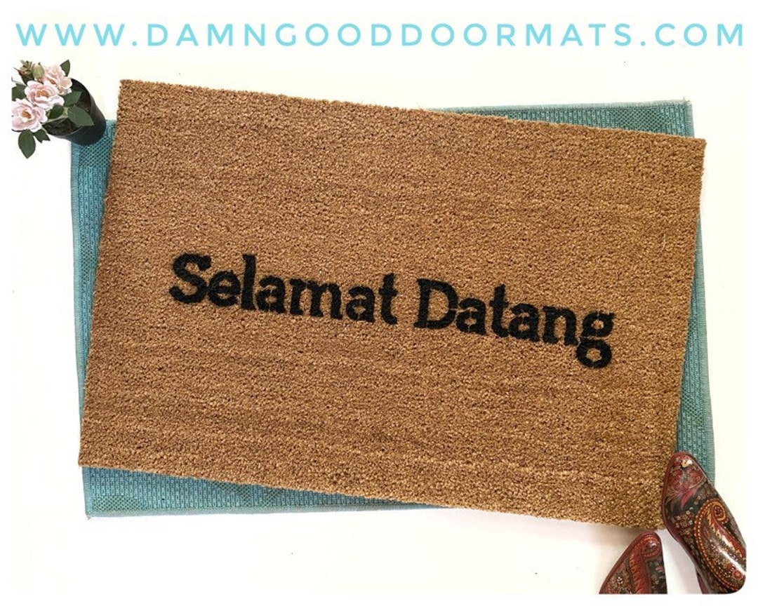 Indonesia Selamat Datang Indonesian Doormat Custom Etsy