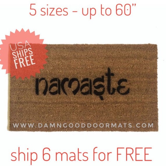 Namaste Boho Style Cute Doormat Yoga Mat Sweet Door Mat Clean Etsy