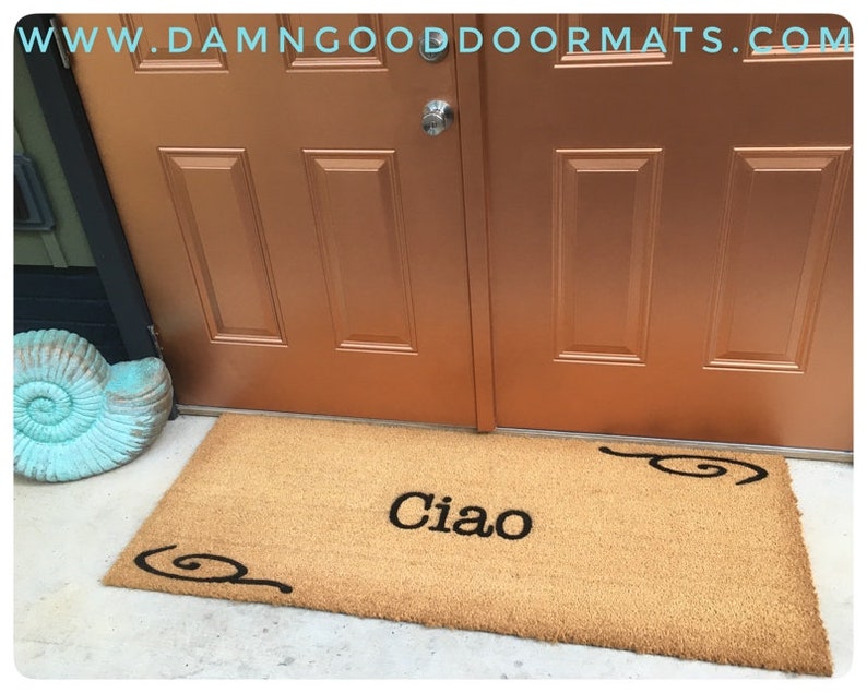 Ciao Italian doormat Hello Goodbye mat unique Etsy