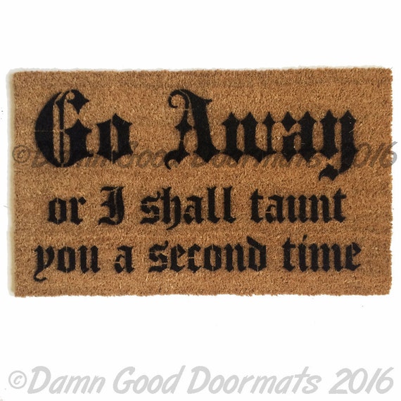 Scram Go Away Funny Doormat Rude Door Mat Welcome Mat Etsy