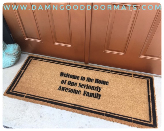 Housewarming Wedding Gift Idea Restricted Warning Sign Movies Welcome Doormat