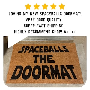 Funny Spaceballs Doormat: Nerd Humor Welcome Mat image 1
