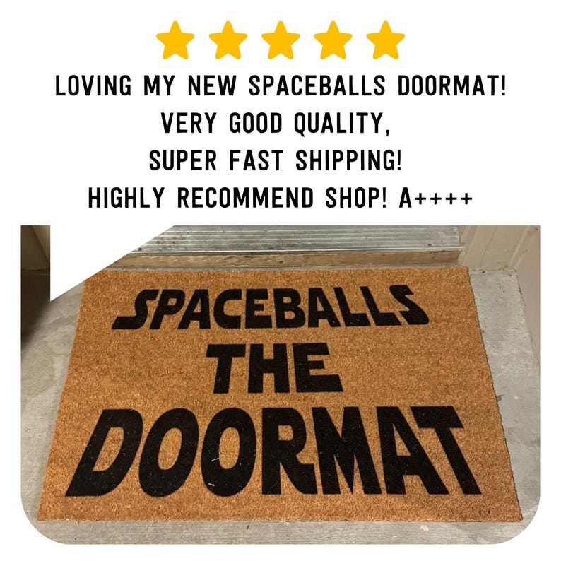 Funny Spaceballs Doormat: Nerd Humor Welcome Mat image 1