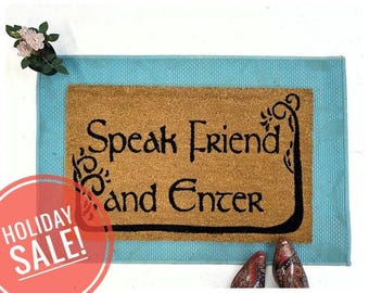 Speak Friend and Enter Doormat, Tolkien Inspired Coir Doormat