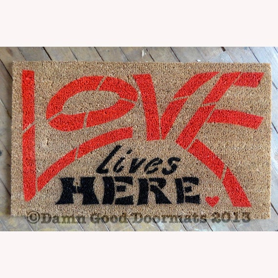 Love Definition Cute Sweet Doormat Mantra Loyalty Eco Friendly Housewarming Wedding Anniversary Door Mat Handpainted Doormatt New House Gift