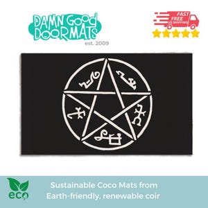 Devil's Trap Supernatural doormat gothic home decor Pentacle Pentagram Witchcraft satan dark arts halloween samhain doormatt new house gift