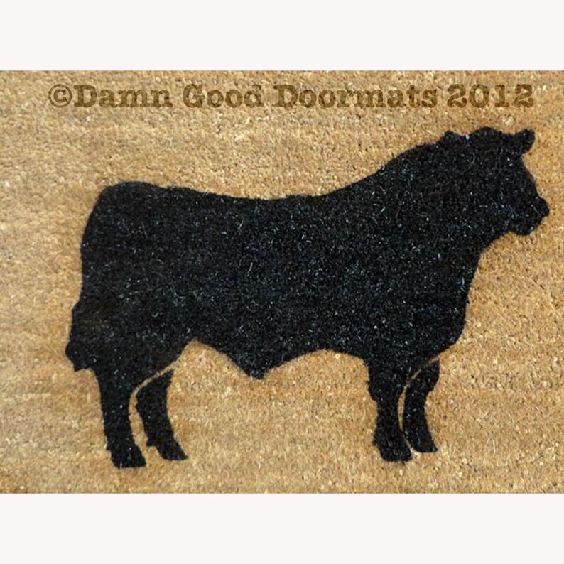 Black Angus Cow Farm Life Doormat Entrance Rug Doormatt New Etsy