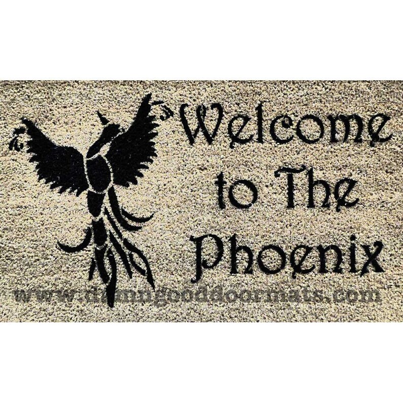 welcome to the Phoenix™ firebird doormat doormatt new house gift image 1