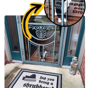 Did you bring a SHRUBBERY funny nerdy doormat geek house decor gift realtor closing