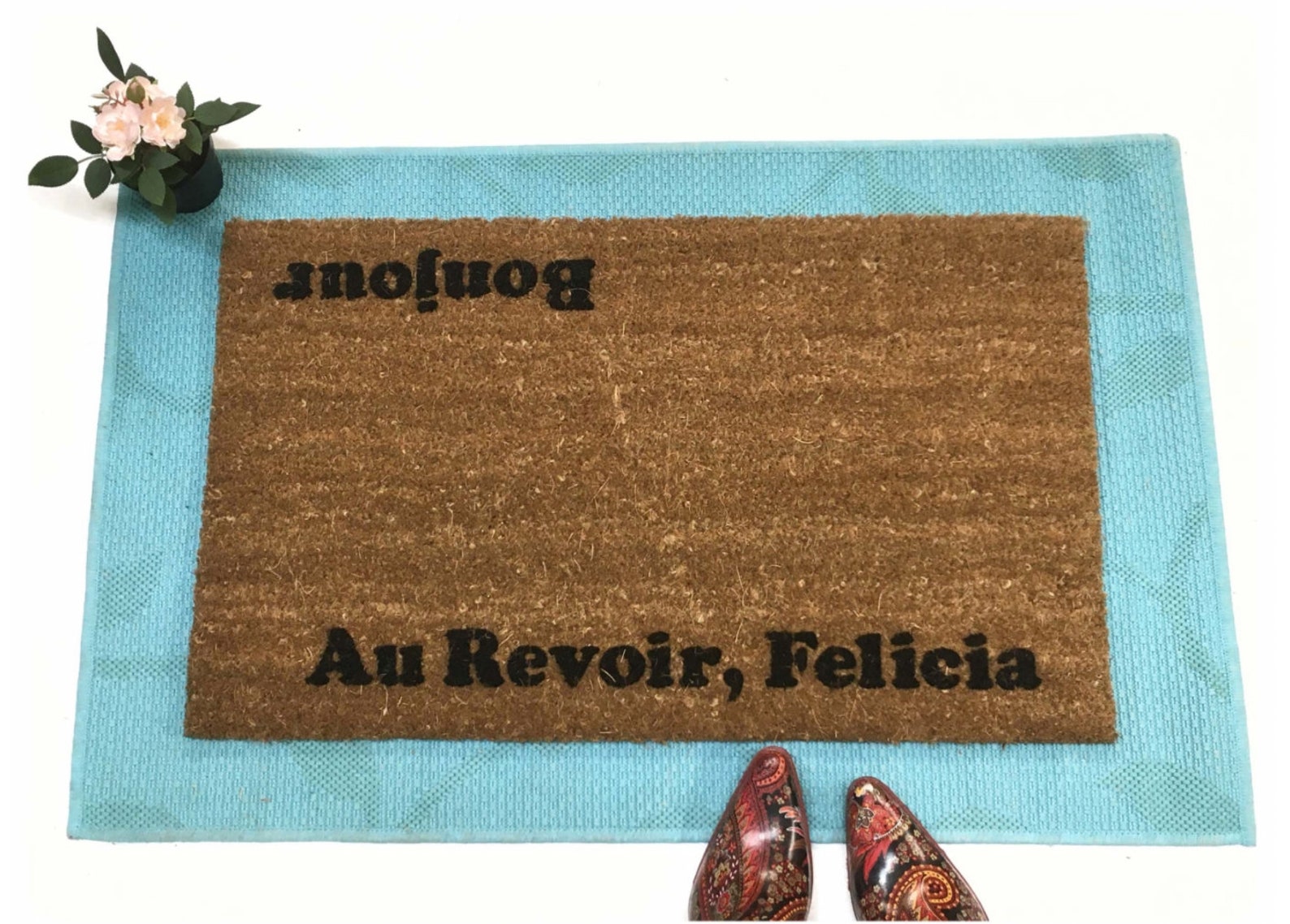 FRENCH Au revoir Bonjour Hi Bye Felicia funny doormat go Etsy