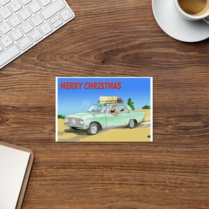 Cartão de Natal do Ford Zephyr Mk3 para seu amigo, família ou parceiro apaixonado por carros clássicos com senso de humor.