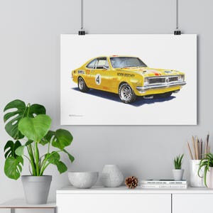 Classic car poster Holden Monaro GTS HT Home Office Decor Gift, Wall Art Painting for Study Den Man Cave, Classic Stylish Print