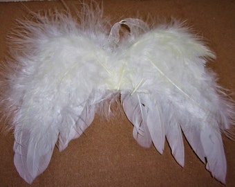 White Feather Angel Wing w/Hanger Ornament/X-Large Size/ Craft Supplies*