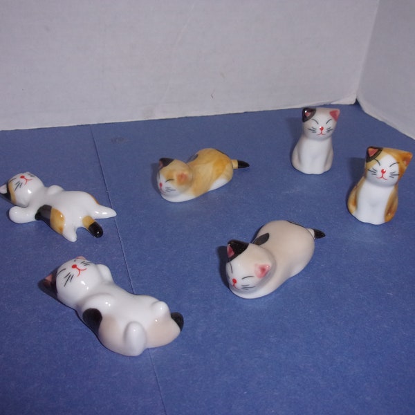 Fairy Garden Ceramic Cats/ 6 to Choose from/ Minis/Supplies*