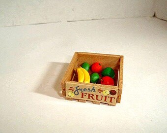 Miniature Wooden Crate with Vegetables Minis/Supplies*
