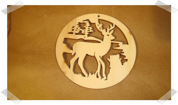 3D Ornament Deer 7 Pieces Laser Cut Out Unfinished ORN151 3D Ornament Deer 7 Pieces Laser Cut Out Unfinished ORN151
