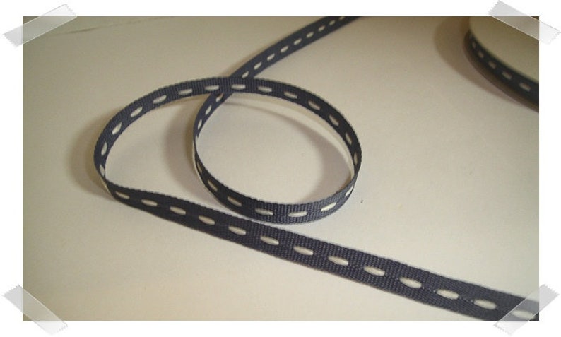 Grosgrain Ribbon Colors Cranberry OR Navy with White StitchingAssorted YardagesCraft Supplies*