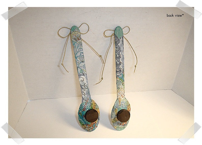 Decoupage Wooden Spoon Magnet DecorationSingle OR Set of 2Handmade**