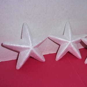 White Large Stars/ Set(s)/ 4&quot; wide/Styrofoam/Craft Supplies*