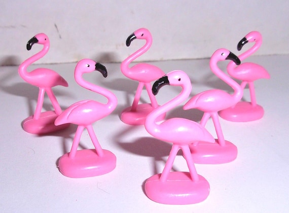 Miniature  Fairy Garden Birds- Flamingo/ Set of 3 OR Set of 6/ Plastic/Rubber /Minis /Supplies*