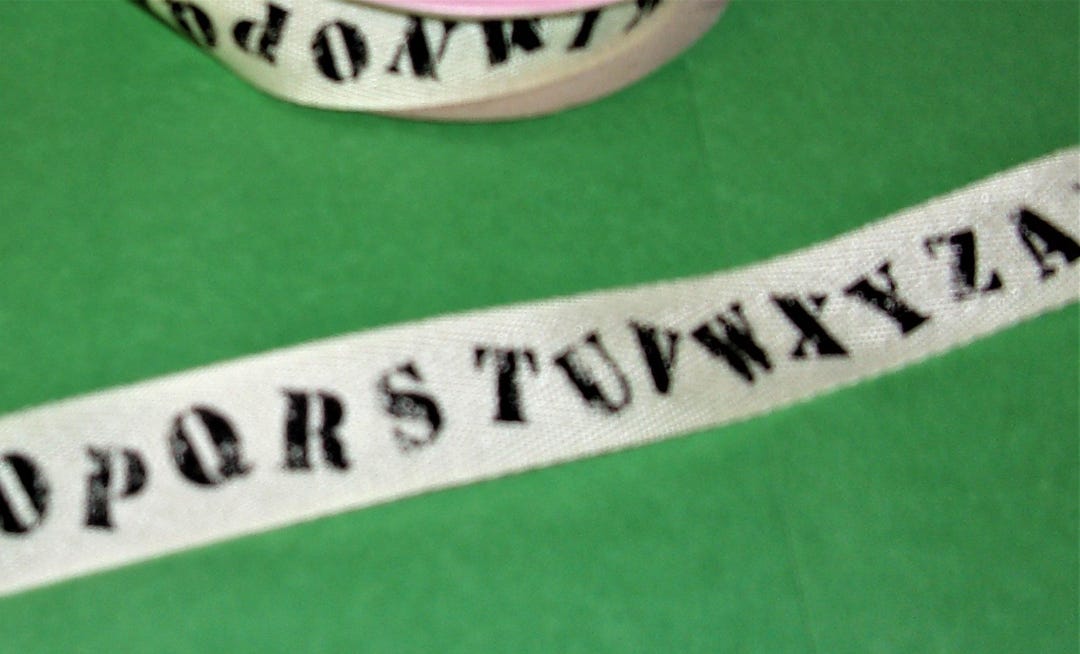 Under Letters Ribbon Ribbon With Alphabet Printed on It/assorted Yardages/craft Supplies* - Etsy