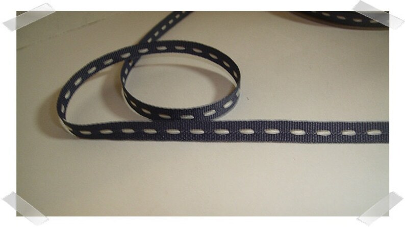 Grosgrain Ribbon Colors Cranberry OR Navy with White StitchingAssorted YardagesCraft Supplies*