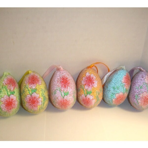 Easter Eggs Decoration/Assorted Set of 6/ Holiday Decor/ Craft Supplies**/Set #3E