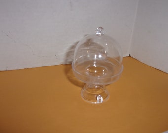 Miniature Clear Plastic Cake Stand/ 4 1/8" tall/Singles /Craft Supplies*