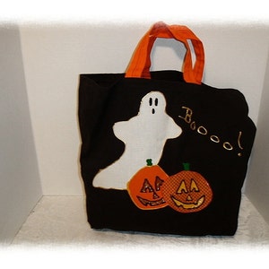 Halloween Canvas Trick or Treat Bag/Handmade/ Last one in stock image 1