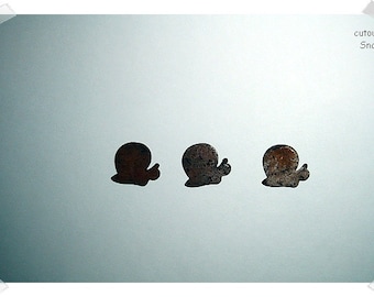 Rusty Metal Pieces/ Snails/ Set of 3/ Craft Supplies*
