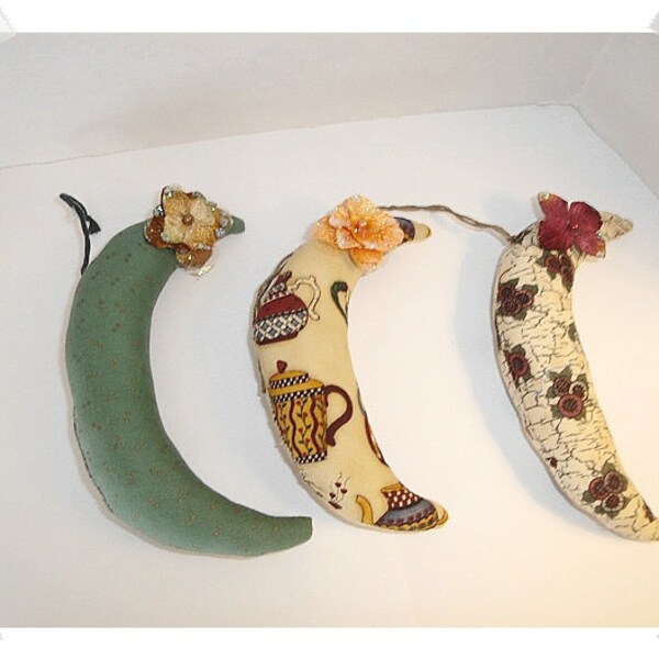 Fabric Moon Ornament/Single OR Set of 3 /Handmade**