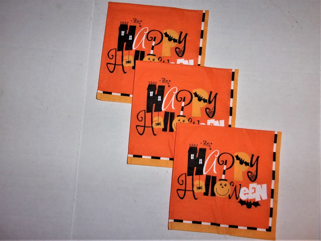 Halloween Paper Napkins for Decoupage/set of 3/ 3 Choice Etsy