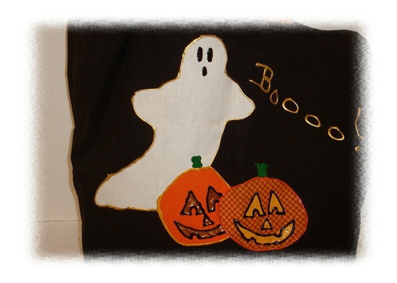 Halloween Canvas Trick or Treat Bag/Handmade/ Last one in stock image 2