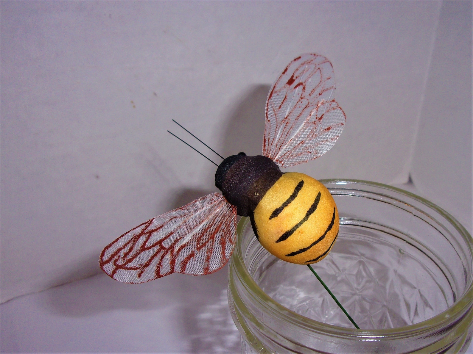 Bee on Wire Stem Single or Set of 2/ Embellishments/ Craft Etsy