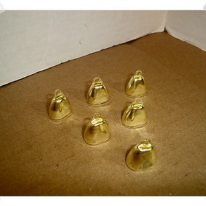 Gold Tone Bells/ Set of 6// 3/4&quot; tall/ Craft Supplies/ Free Shipping*