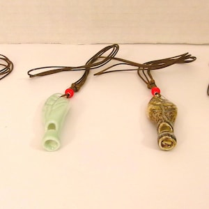 Ceramic Whistle Necklace/ 4 Choices /Home Décor/Supplies*