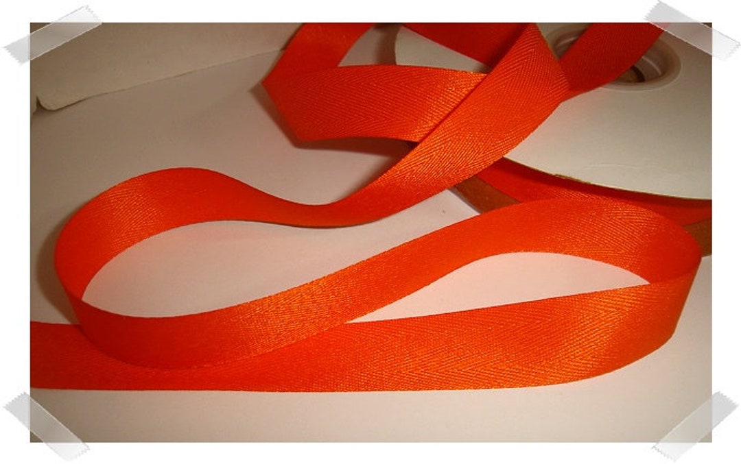 Orange Color Ribbos Bright Orange Color Ribbon/ Polyester/assorted Yardage*/ Craft Supplies ...