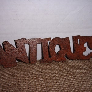 Rusty Metal Cutouts/ Antiques- word/ Single/Craft Supplies*