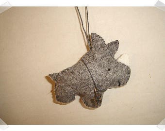 Rhino Ornament/ Made of Felt/Handmade/ MADE to Order**