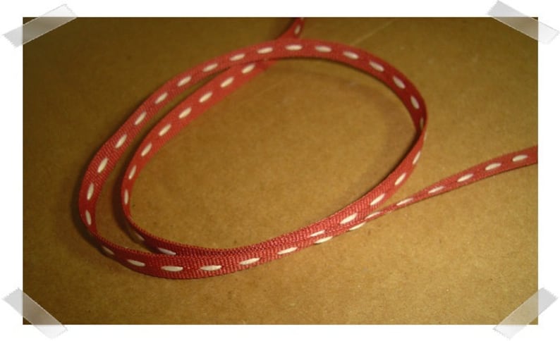 Grosgrain Ribbon Colors Cranberry OR Navy with White StitchingAssorted YardagesCraft Supplies*