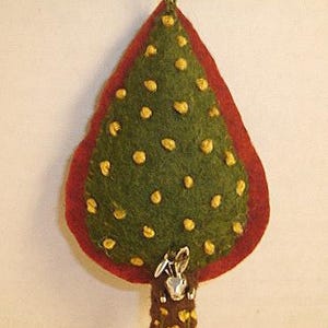 Tree Ornament/Pointed/ Made of Felt/ Handmade*/Already Made**