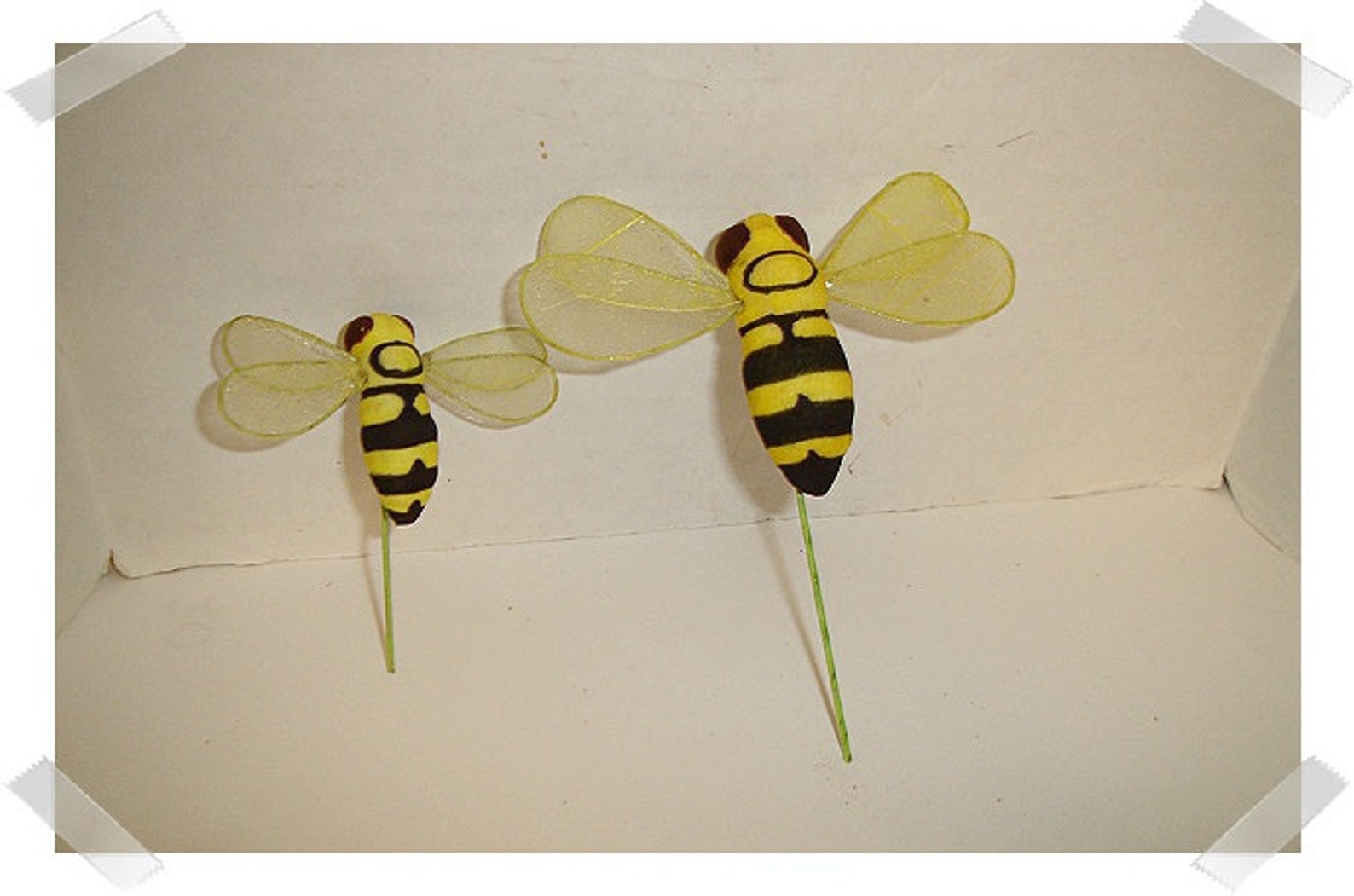 Bees on Wire Stems 2 Sizes Small OR Large/ Singles OR Etsy