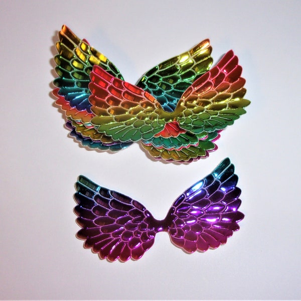 Iridescent Colored Angel Wings/ Small / Set of 3/ Color Choices (Colors will Vary*/ Craft Supplies*