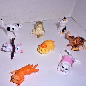 Fairy Garden Plastic Cats/ 8 to Choose from/ Minis/Supplies*