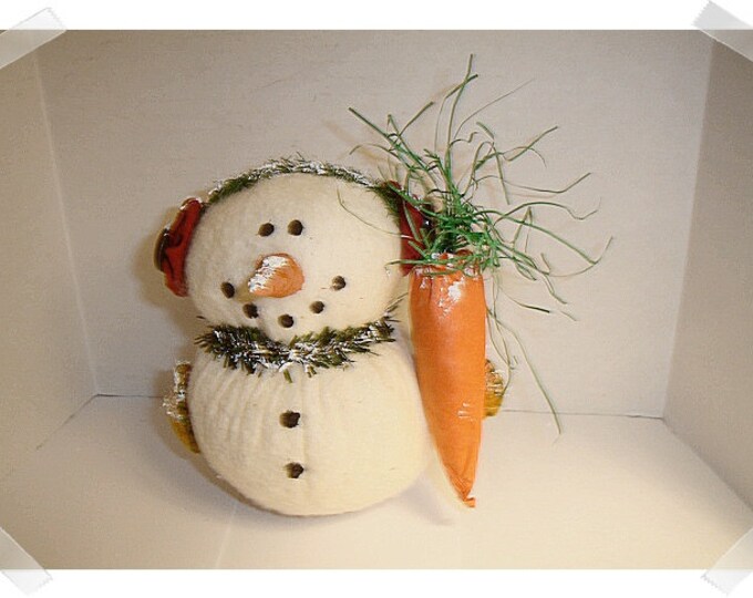 Snowman Decoration/cotton Batting/ Handmade/holiday Etsy