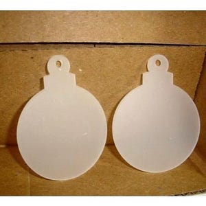 Blank Clear Acrylic Laser Cut Ornaments/ Two Choices/ Set of 2/ Craft Supplies*