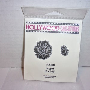 Rubber Stamps/Flower Stamps/ Set of 2/ Melissa Frances/Craft Supplies/ Free Shipping*